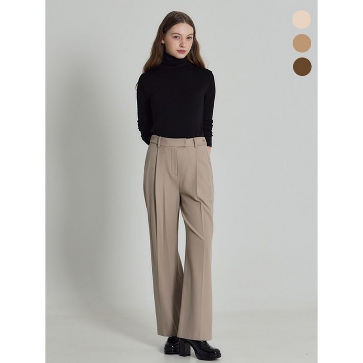 쉬즈미스 히트 버튼 탭 와이드 팬츠 택가격 198000원