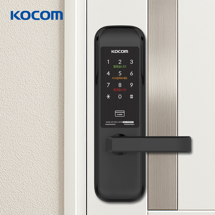 코콤 KDLM5000S 무타공 손잡이형 도어락 빌라 아파트 현관문 번호키 교체 설치, 고객직접설치, KDLM5000S