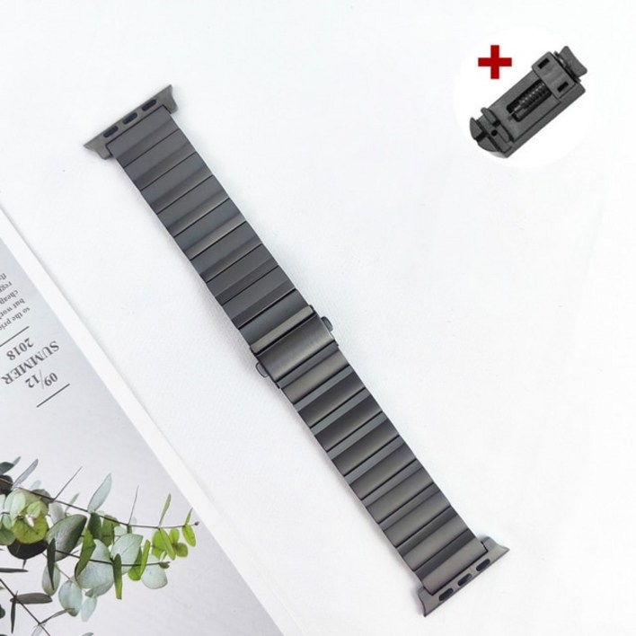 애플 워치용 티타늄 밴드 남성용 비즈니스 스트랩 iWatch 시리즈 8 7 6 SE 5 4 3 팔찌 49mm 45mm 41mm 44mm 38mm 40mm 42mm