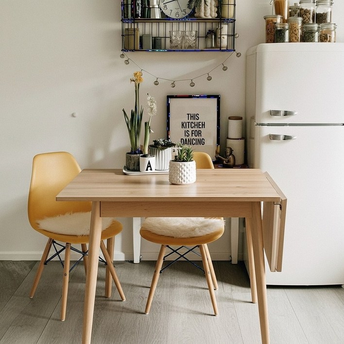 이케아 1인용 2인용 원룸 식탁 반원 반달 반타원 사각 식탁 테이블