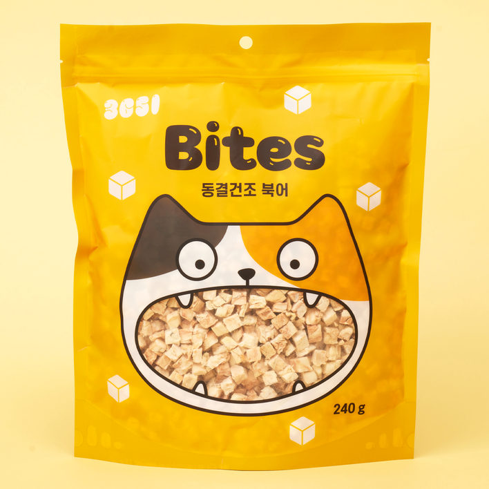 3651 바이츠 동결건조 대용량 고양이 트릿, 북어, 240g, 1개 3651 바이츠 동결건조 대용량 고양이 트릿, 북어, 240g, 1개