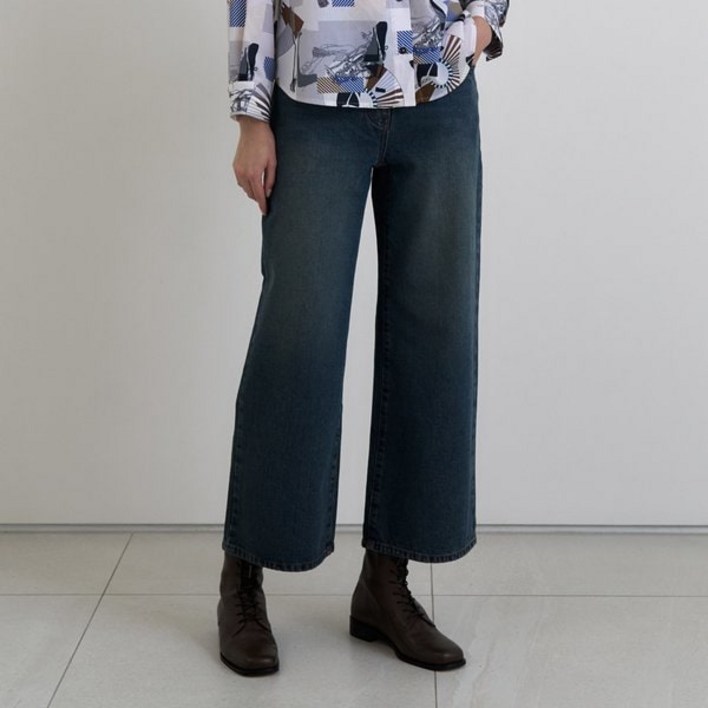 미크베 Washing wide denim pants M4C304 905718