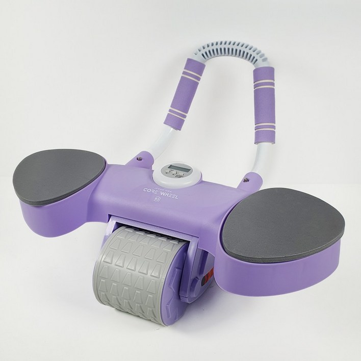 정화 슬라이드 코어 ab슬라이드 홈트레이닝 복근운동기구 코어휠 +무릅보호 패드, 퍼플