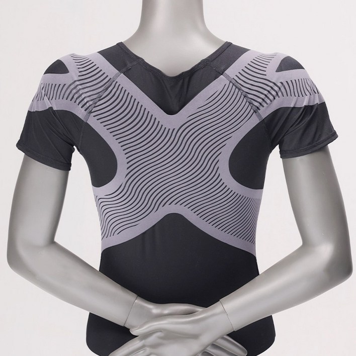 테이핑테크 바른자세 테이핑웨어 2장세트 여성용 어깨 허리 밴드 라운드숄더 굽은등 완화 자세교정 보조 헬스 이너웨어