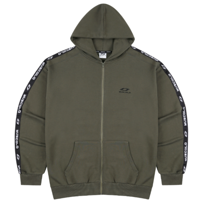 SYMBOL SIDELINE HOODED ZIPUP KHAKI