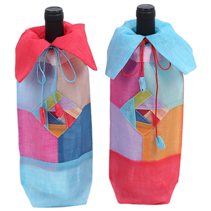 전통주 커버 와인커버 전통주포장 선물용술병포장 한복와인커버, 랜덤발송, 1개