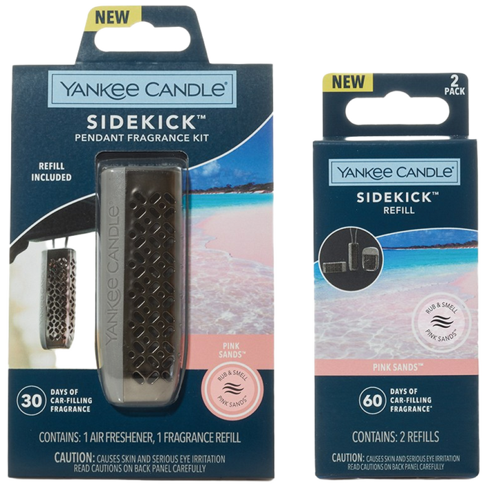 본품+리필 양키캔들 고급 차량용 방향제 사이드킥 펜던트, 1세트, 사이드킥 펜던트 XO 핑크샌즈
