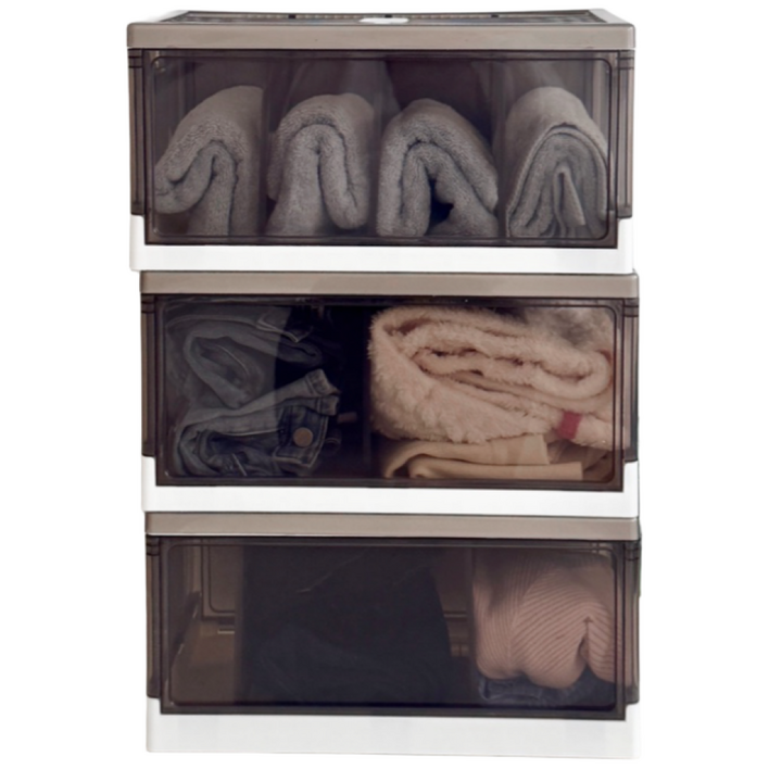 몽글데이 옷정리 수납함 플라스틱 리빙박스, 1개, 7칸