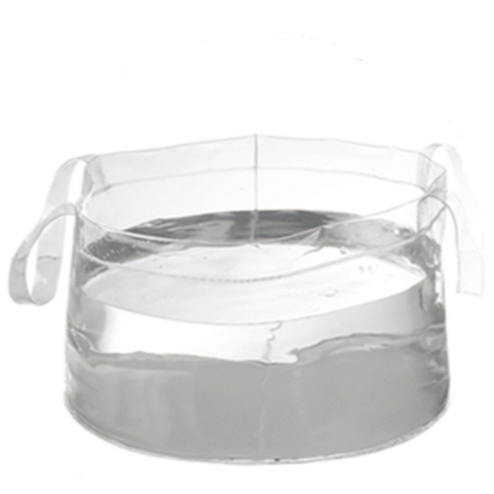 글리밍 투명 pvc 바스켓 바구니 캠핑 물놀이 폴딩 바스켓 멀티 손잡이 아이스버킷 칠링백 쿨러백, 1개, 소