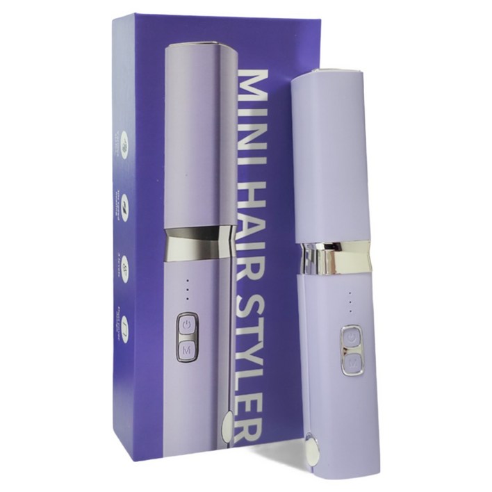 신데렐라스토리 미니 무선 고데기 충전식, 미니무선고데기, 퍼플