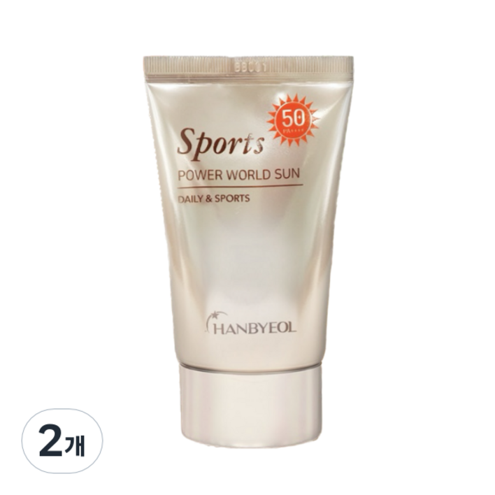 백탁없는 선크림 한국콜마 골프 스포츠 미백 기미, 2개, 50ml