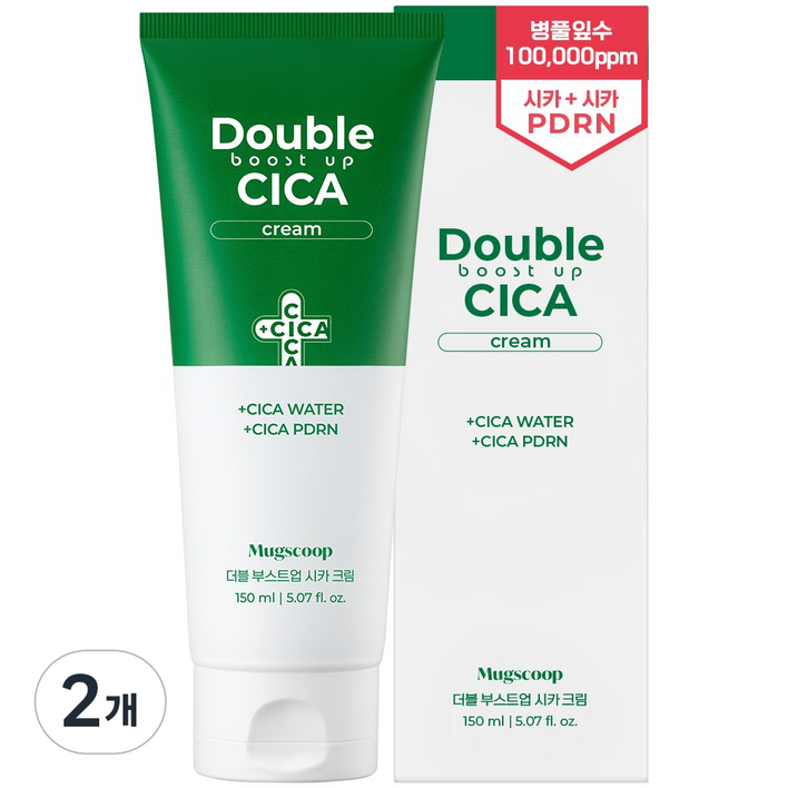 머그스쿱 시카 10만PPM PDRN 수분 보습 장벽 크림, 2개, 150ml