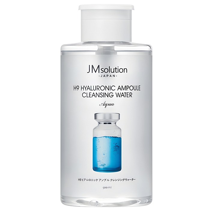 제이엠솔루션 H9 히아루로닉 앰플 클렌징 워터 아쿠아, 500ml, 1개 제이엠솔루션 H9 히아루로닉 앰플 클렌징 워터 아쿠아, 500ml, 1개