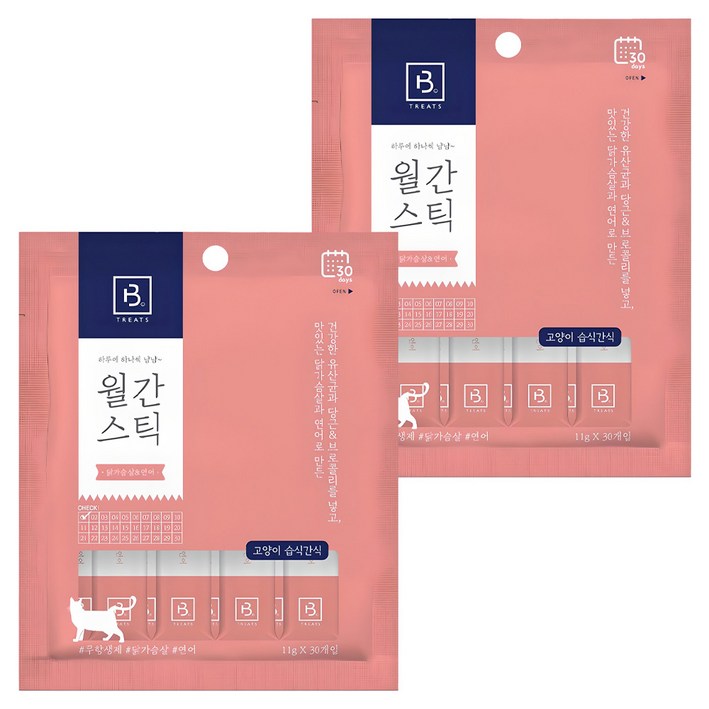 브리더랩 고양이 월간스틱 짜먹는 간식 30개입