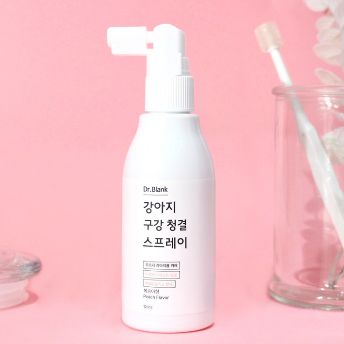 닥터블랭크 강아지 구강청결 구취제거 스프레이 복숭아향, 120ml, 1개 닥터블랭크 강아지 구강청결 구취제거 스프레이 복숭아향, 120ml, 1개