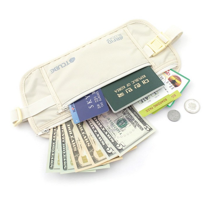 여행용 RFID 개인정보 해킹방지 & 소매치기방지 안전복대 - 투데이밈