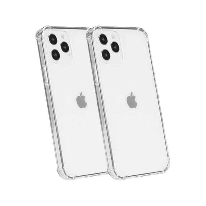 아이폰se2 퀵핀 아이폰 시리즈 클리어 범퍼 젤리 휴대폰 케이스 2p