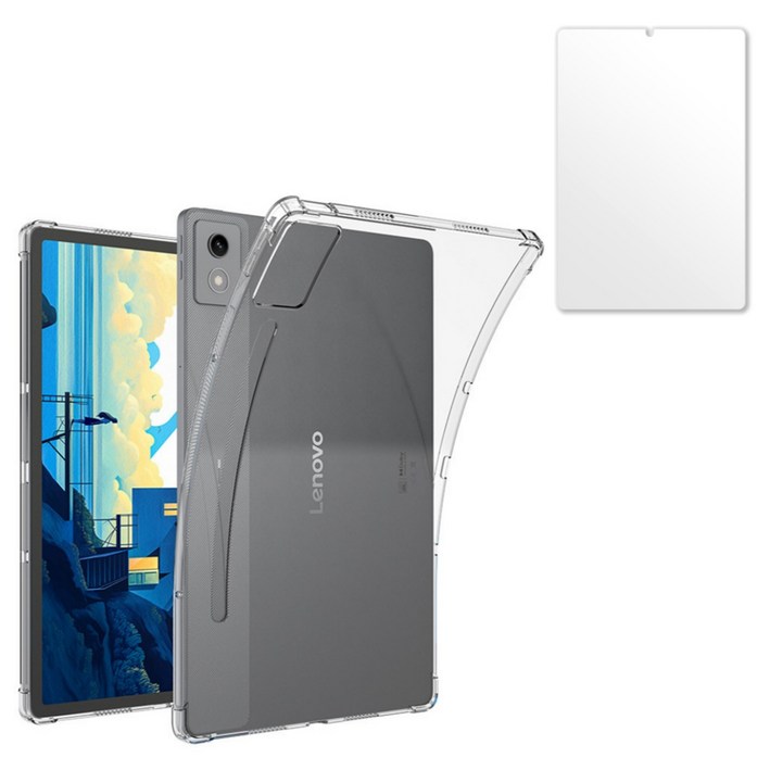 칸탐 패드 케이스  강화유리 액정보호필름 세트, 단일색상, 1개