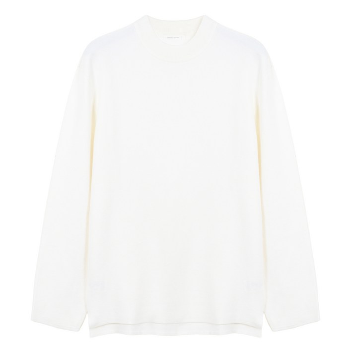 바쏘옴므 남성용 울 블렌드 모크넥 니트 WSX3WR83A