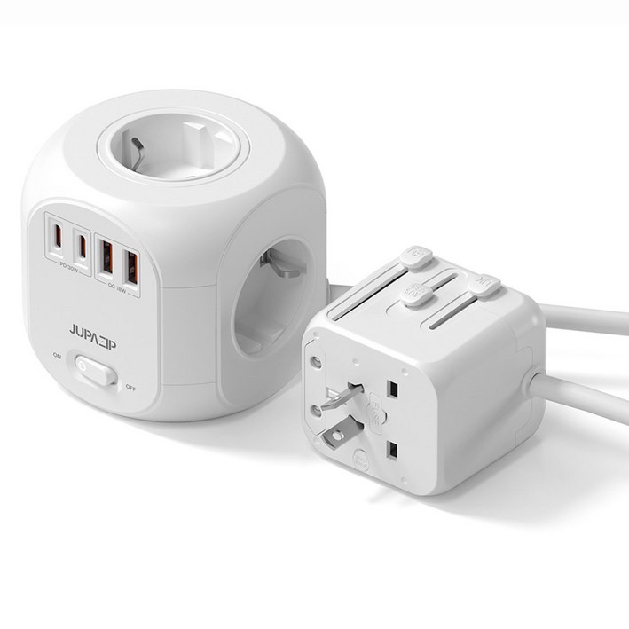 주파집 여행용 멀티탭 어댑터 AD500CP  하드 케이스, 1개