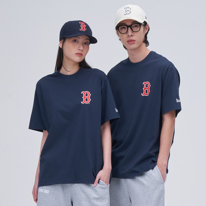 뉴에라 MLB 베이직 로고 보스턴 레드삭스 반팔 티셔츠 14721310