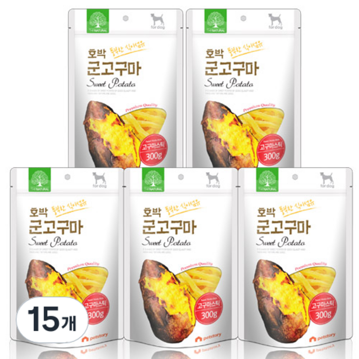 더내추럴 풍부한 식이섬유 건조간식, 호박 군고구마, 300g, 15개