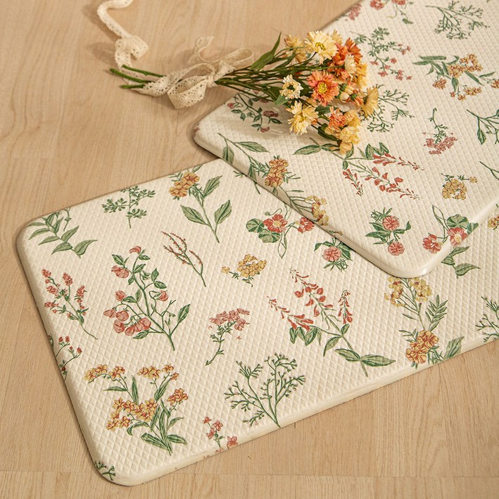 데코뷰 플라워 양면쿠션 주방매트