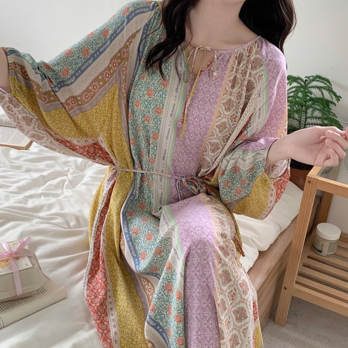 시크힐즈 드벨로 허리끈 조임 휴양지 원피스 11055