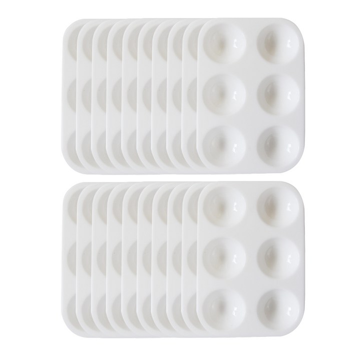 코히모 수채화 사각 미술 팔레트 4W256, 6칸, 20개