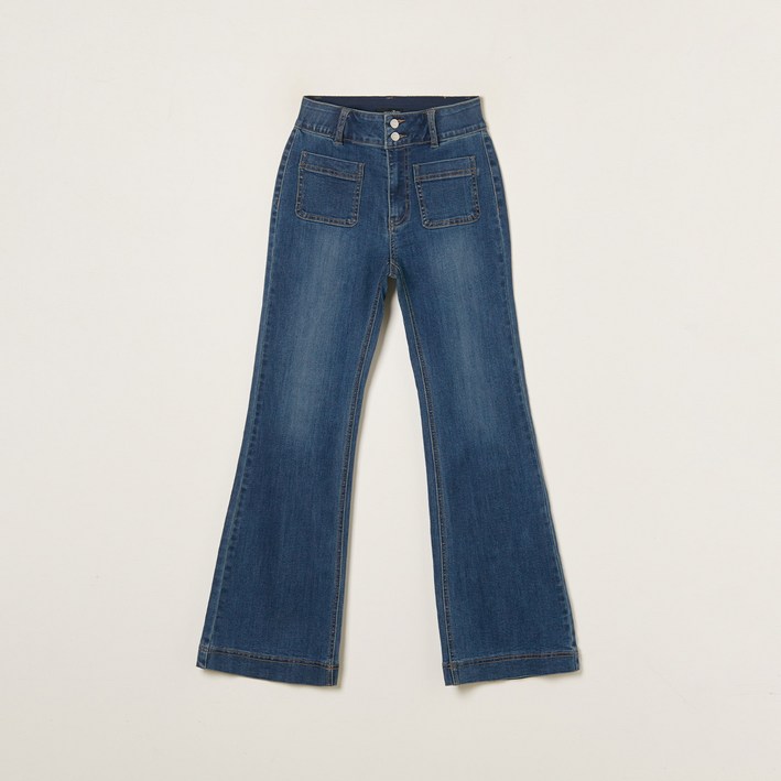 로엠 여성용 포켓 부츠컷 데님