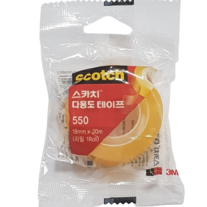 스카치 다용도 테이프 550 리필 18mm x 20m, 8개