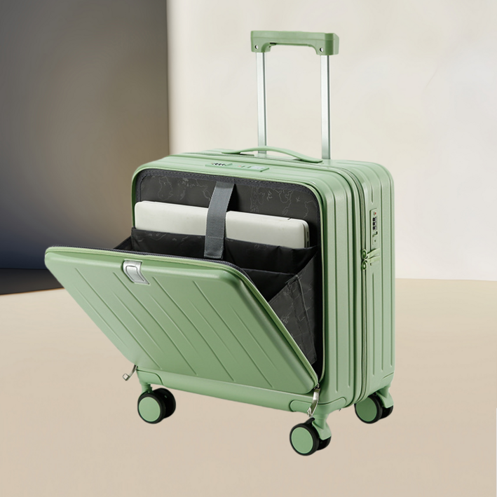 Travory  18인치 기내용 캐리어 컵홀더 노트북 앞포켓 스마트 미니 여행 가방