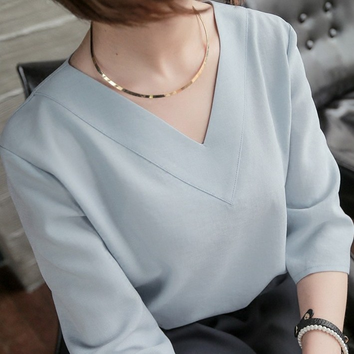 에리페 여성용 밀리아 소프트 솔리드 블라우스