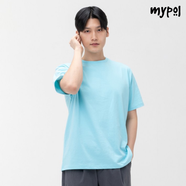 마이폴 오버핏 반팔 무지 티셔츠 코튼 쿨레어 남여 기능성