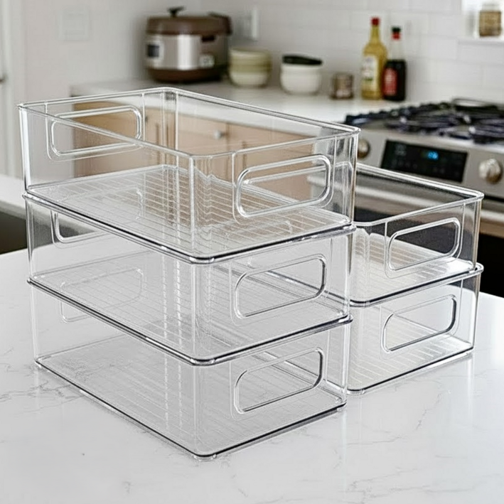 호이호프 적층 가능한 깔끔수납 다용도 수납 정리함