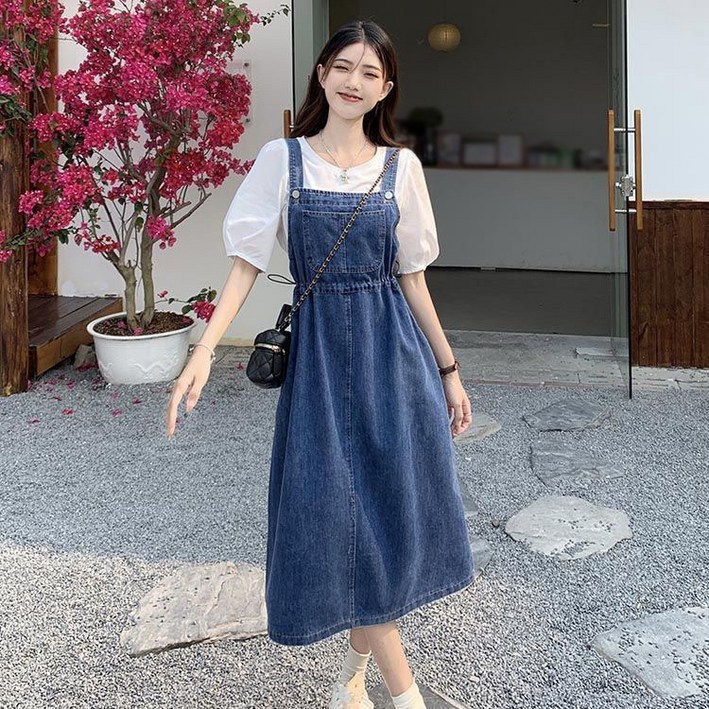 ANYOU 패션 멜빵 원피스 청원피스 데일리룩 롱원피스 여성원피스 빅사이즈원피스 ANYOU 패션 멜빵 원피스 청원피스 데일리룩 롱원피스 여성원피스 빅사이즈원피스