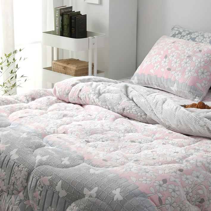 도미아 착번아웃 고밀도 극세사 이불패드 풀세트 이불베개커버패드