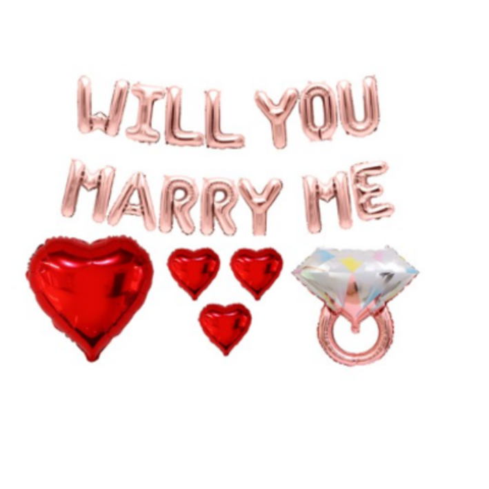 브로키 WILL YOU MARRY ME 소 프로포즈 풍선세트
