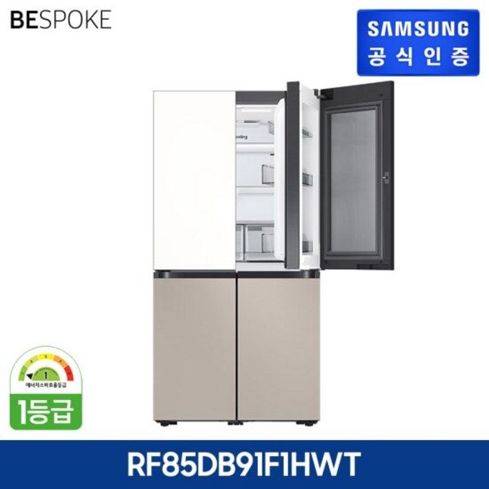 삼성 2024 비스포크 냉장고 5도어 RF85DB91F1HWT 에센셜화이트베이지 삼성 2024 비스포크 냉장고 5도어 RF85DB91F1HWT 에센셜화이트베이지
