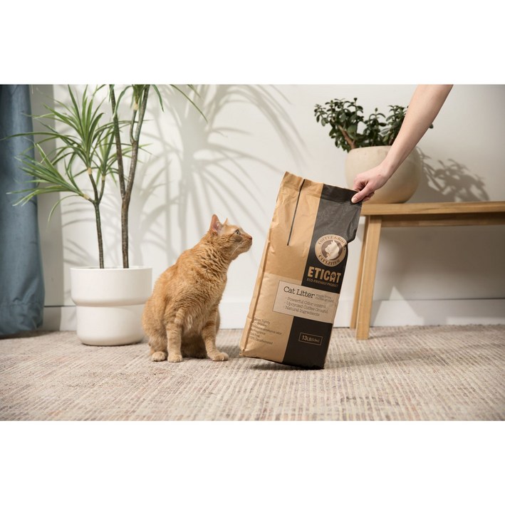 집사가 만든 고양이모래 악취제거 에티켓, 글로벌 1위 커피박 고양이모래 ETICAT 15kg5kg 3개
