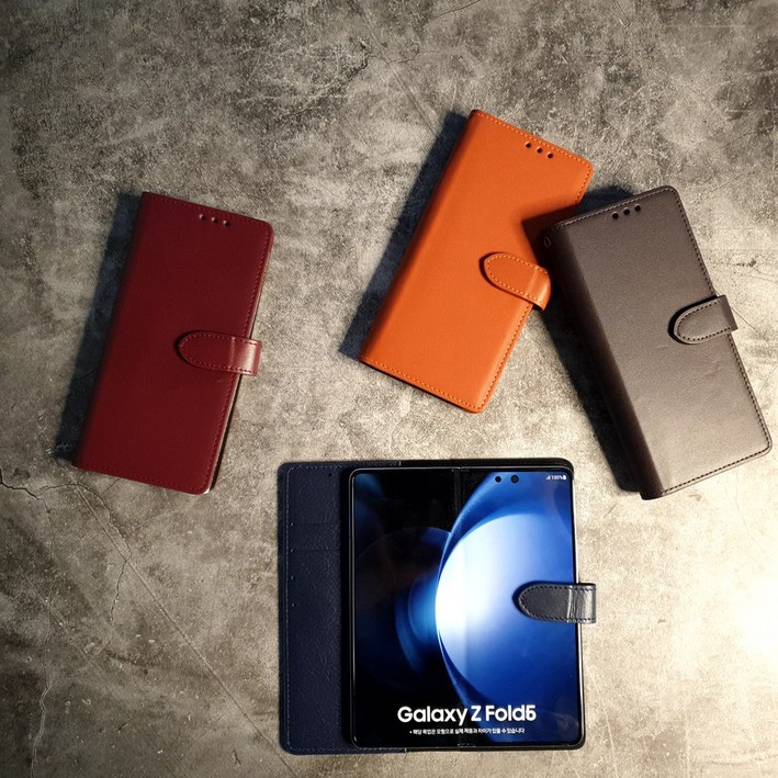 [튼튼한 국내산 고급가죽] Z폴드6 폴드SE 폴드5 폴드4 폴드3 폴드가죽케이스 폴드7 8 카드 지갑 힌지보호 제트폴드 명품 엄마 아빠 선물 부모님 선물 천연 면피 소가죽 -그랑