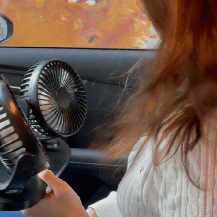 차량용 미니 선풍기 송풍구 거치 냉각 쿨링 시스템 터보팬