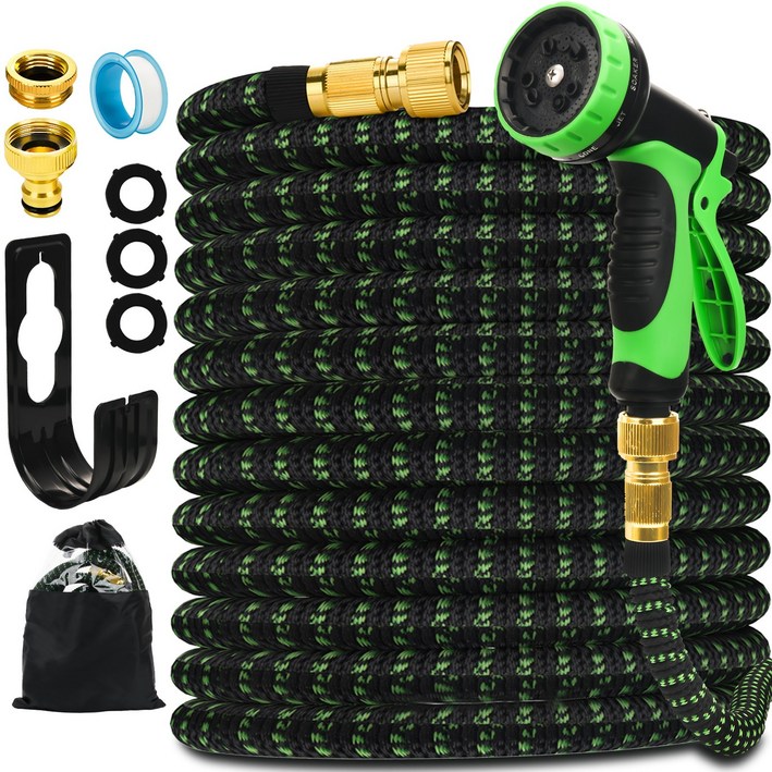 한정특가 진행중 정원 차량용 고압 물호스 베란다 호스 고급 꼬임방지 매직호스 멀티 노줄분사기, 7.5m