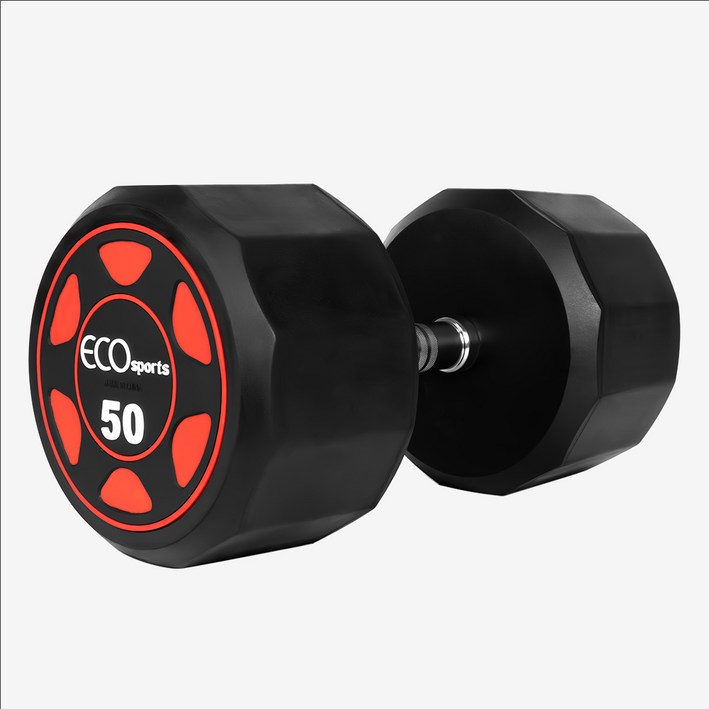 에코스포츠 고중량 12각 파워 덤벨 아령, 1개, 50kg