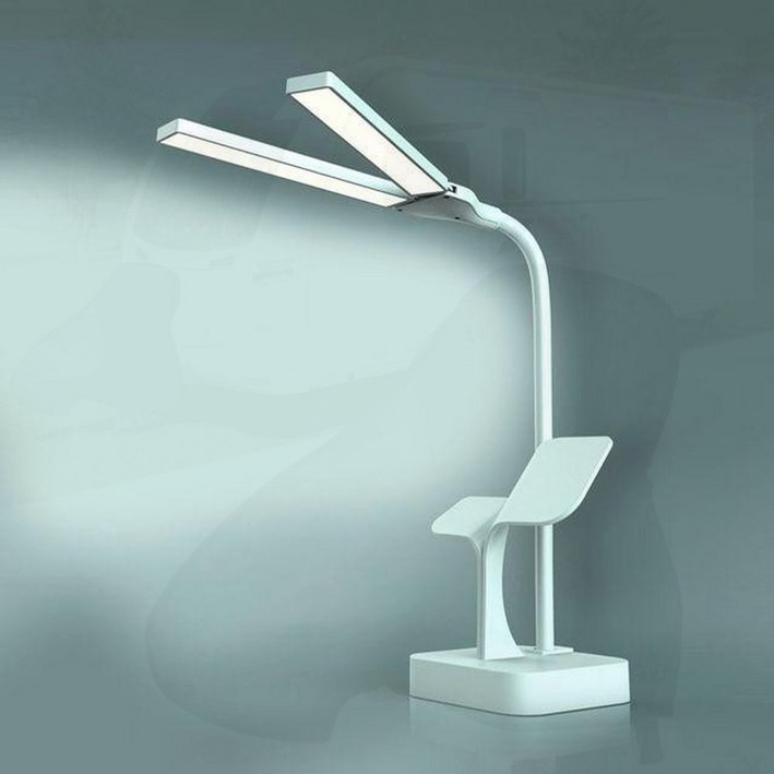 LED 스탠드 책상조명 학습 독서 사무 밝기조절 더블램프