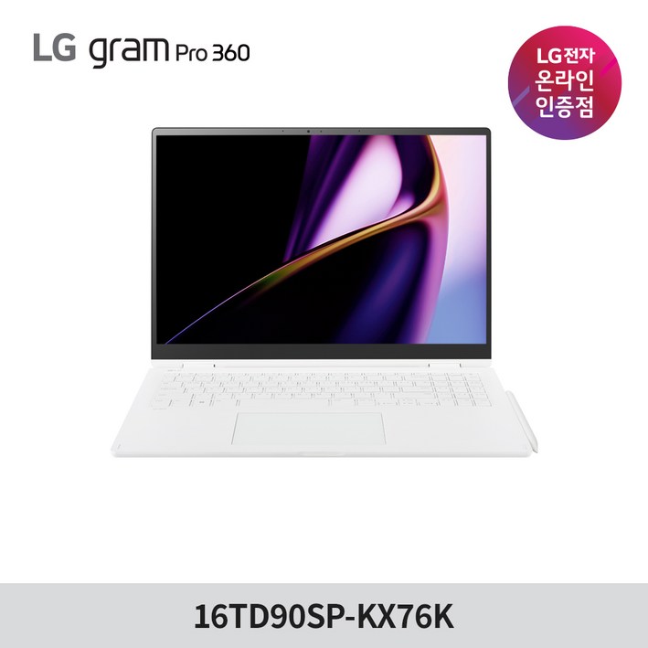 LG전자 LG그램프로360 16TD90SP-KX76K 화이트 24년 그램16형 노트북 Ultra7/16G/256G/프리도스, 화이트, 16TD90SP-KX76K, 256GB, 16GB, Free DOS