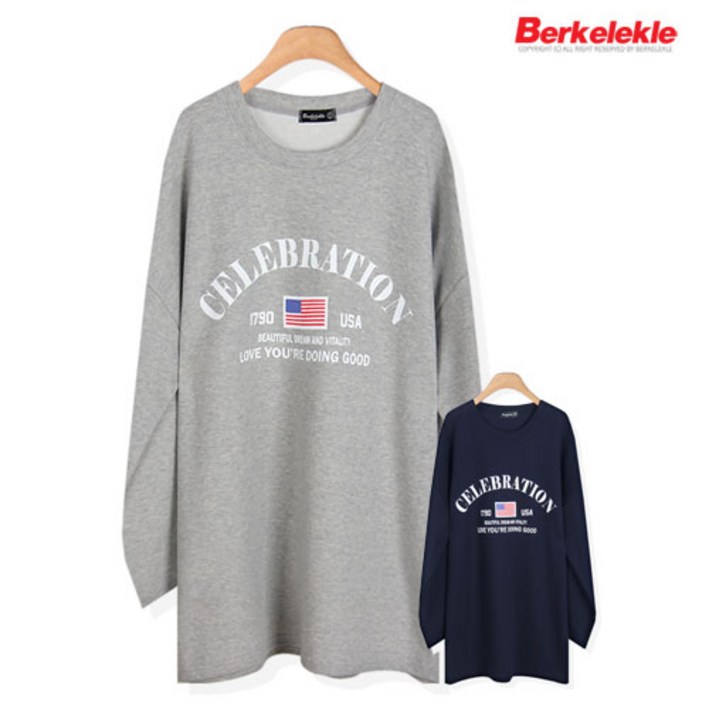 버클리클 셀리브레이션 여성 롱티 긴팔 티셔츠 여자 루즈핏 면 티