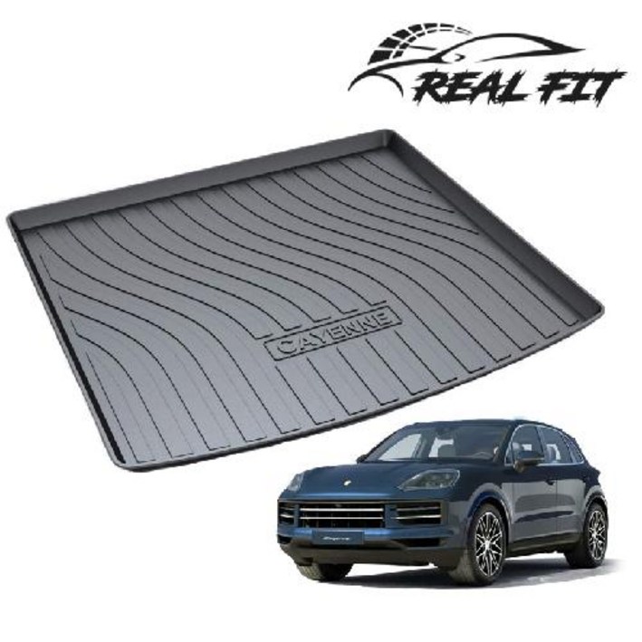 리얼핏 포르쉐 카이엔 3세대 논슬립 3D 트렁크매트 호환, 단일색상, 포르쉐 카이엔 3세대