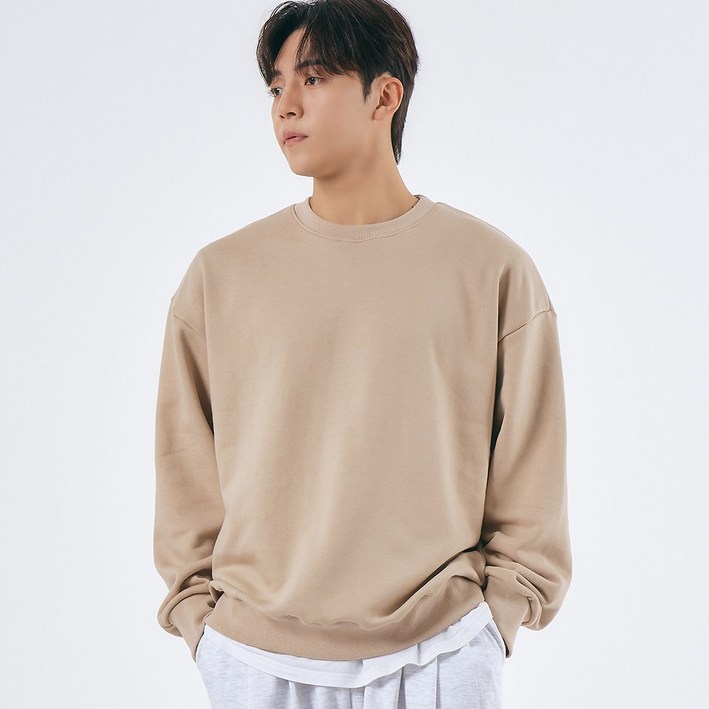 엘엑스티 퀄리티 좋은 국내생산 면100 오버핏 무지 헤비웨이트 맨투맨 티셔츠