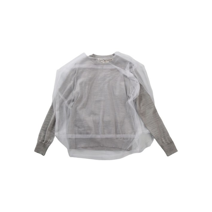 꼼데가르송 layered sweatshirt